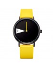Sinobi zegarek damski kreatywny zegarek damski zegarek obrotowy żółty zegarki ze skórzanym paskiem zegar Montres Femme Reloj Muj