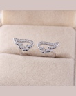 Regulowany Angel Wings Pierścień Micro Pave Cyrkon Złoty Kolor Pierścionki Dla Kobiet Moda Biżuteria pierścionki bague femme Kob