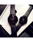 Relogio Feminino moda luksusowe para zegarek kwarcowy Dial godziny cyfrowy kobiety zegarki mężczyźni skórzane zegarki na rękę ze