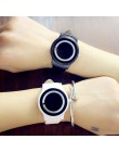 Pary zegarek w stylu Harajuku zegar cukierki kolor PU skórzany pasek zegarek kwarcowy na rękę zegarki dla kobiet Unisex kobiety 