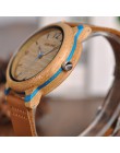 BOBO ptak zakochanych bambusa zegarki Relogio Feminino kwarcowy analogowy casualowe zegarki na rękę Handmade drewniany zegarek W
