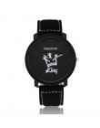 Nowy Relogio pary zegarek król i królowa skórzany zegarek kwarcowy męskie damskie moda Sport zegar męskie zegarki damskie zegark