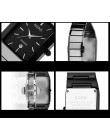 Luksusowe ceramiczne kwadratowe zegarki dla kobiet mężczyzna para zegary czarny mężczyzna kobiet kwarcowe zegarki na rękę wodood