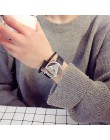 Moda fala zegarki damskie męskie Hollow kwarcowy na co dzień Student zegarki dla par trójkąt zegarek