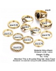 17 KM Projektowania Rocznika Punk Midi Pierścienie Zestaw Antique Złoty Kolor Boho Kobiet Wisiorek Jubilerski Knuckle Pierścień 