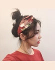 Korea Nowy Floral Hair Band Retro Czechy Krzyż Bandany Jedwabiu Druku Turban Stroik HairBands Włosów Akcesoria Headwrap Lato