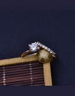 Moda biżuteria Nowy złoty kolor CZ cyrkon palec serdeczny ustawić prezent ślubny dla kobiet panie hurtowych R1373
