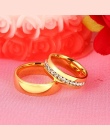 Vnox Złota-kolor Obrączki Pierścionek dla Kobiety Mężczyźni Biżuteria 6mm Stal nierdzewna Pierścień USA Rozmiar 5 do 13 Rocznica