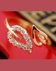 Miłośnik Hot Sprzedam Elegancki Złoty Kolor Obrączki Wykonane z Oryginalnych Austriackich Kryształów Pełnych Rozmiarach Hurtowni