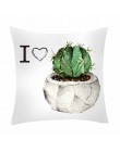 Wysokiej jakości tropikalnych roślin dekoracyjne drukuj kaktus Monstera poszewka na poduszkę poliester rzuć poszewka na poduszkę