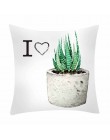 Wysokiej jakości tropikalnych roślin dekoracyjne drukuj kaktus Monstera poszewka na poduszkę poliester rzuć poszewka na poduszkę