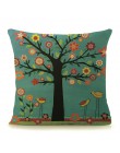 Amazon/eBay gorąca sprzedaż drzewa rośliny drukuj poduszki dekoracyjne do domu 18 "kwadratowy 45x45 cm pościel bawełniana poszew