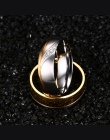 Meaeguet Romantyczne Obrączki Dla Kochanka Złota-Kolor Stal nierdzewna Para Pierścienie Zaręczynowe Biżuteria Obrączki