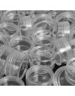 50 sztuk/partia 5g próbki przezroczysty krem słoik Mini butelki kosmetyczne pojemniki przezroczyste Pot dla Nail Arts małe jasne