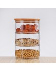 Nowy 1200ml 3-warstwa Mason Borosilica szklany słoik kuchnia jedzenie duży pojemnik zestaw do przypraw suszone owoce przechowywa