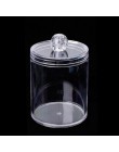 Wacik akrylowe słoiki przenośny okrągły pojemnik Storage Case makijaż płatki kosmetyczne w kształcie litery Q pudełko dla domu b