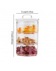 Nowy 1200ml 3-warstwa Mason Borosilica szklany słoik kuchnia jedzenie duży pojemnik zestaw do przypraw suszone owoce przechowywa