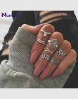 2017 Nowy Midi Pierścień Zestawy Rzeźba Finger Pierścienie dla Kobiet Kwiat Knuckle Ring Set Dla Kobiet Anillos Mujer Biżuteria