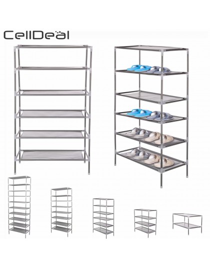 CellDeal 2/4/6/8/10 poziomów włókniny tkanina odporna na kurz buty organizator z półkami do przechowywania pokrywa szafka półka 