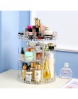 360 stopni obrót przezroczyste akrylowe kosmetyki pudełko do przechowywania moda wielofunkcyjny odpinany makijaż kosmetyczny org