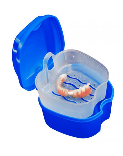 Szafka na przybory do czyszczenia zębów higieny jamy ustnej Dental fałszywe zębów pudełko do przechowywania z wiszące netto poje