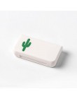 Pigułki zestaw medyczny Tablet Flamingo kaktus liść Pillbox dozujące dozownik mały zestaw organizator Case z 3 kraty dachowe do 