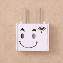Bezprzewodowy router wi-fi schowek panel pcv półka ścienna wisząca wtyczka uchwyt na kable Organizer