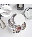 4 warstwy biżuteria pudełko do przechowywania 360 stopni obrotowy Holder biżuteria organizator dla kolczyki gumowe zespół branso
