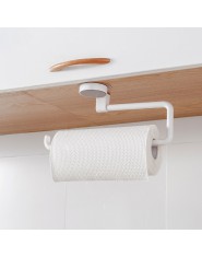 Przyssawka ścienna uchwyt na papier kuchenny dziurkacz bezpłatny do łazienki kuchnia ręczniczek do zawieszenia folia plastikowa 