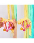 Magiczny organizer dla dziewczynki na ozdoby do włosów w kształcie jednorożca z bujną długą tęczową grzywą na spinki gumki