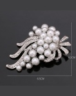Fabryka Sprzedaż Bezpośrednia Kryształ Diamante & Sztuczna Pearl Kwiat Moda Liści i Jelenie Broszka Pins dla Kobiet w Różne Wzor