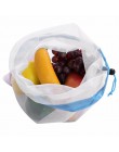 15 sztuk 12 sztuk wielokrotnego użytku torby z siatki zmywalne worki siatkowe dla robienia zakupów spożywczych są też dostępne n