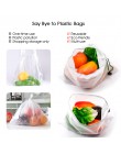 15 sztuk wielokrotnego użytku warzywa owoce siatki torby z siatki nadające się do prania Eco Friendly torby na zakupy spożywcze 