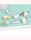 Panna Zoe 2 ~ 8 sztuk/zestaw Kitten Puppy Cat Dog Hippo Totoro Broszka przycisk Kurtka Dżinsowa Odznaka Pins Zwierząt Biżuteria 