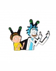 Panna Zoe Rick i Morty Klasyczne Kreskówki ikony Stylu Szkliwa pin Badge Przyciski Broszka Anime Miłośników Koszula Kurtka Dżins
