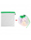 12 szt. 3 rozmiary siatka wielokrotnego użytku produkuje torby zmywalne ekologiczne torby na zakupy spożywcze przechowywanie owo