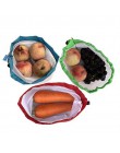 12 szt. 3 rozmiary siatka wielokrotnego użytku produkuje torby zmywalne ekologiczne torby na zakupy spożywcze przechowywanie owo