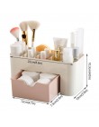 CYSINCOS plastikowy organizer na kosmetyki do makijażu pudełko na biżuterię pudełko do przechowywania kosmetyków z szufladą akry