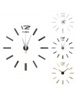 Nowoczesny Design Mini DIY duża ściana-naklejka zegar wyciszenie cyfrowy 3D ścianie duży zegar salon dekoracje do domowego biura