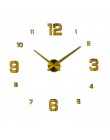 2019 darmowa wysyłka nowy prawdziwego metalu 3d diy akrylowe lustrzany zegar ścienny zegarek zegary dekoracja do domu nowoczesne