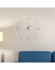 Domu 3D lustrzany zegar ścienny samoprzylepne nowoczesne wyciszenie akrylowe sztuki analogowy kuchnia DIY kubki do kawy Decor wo