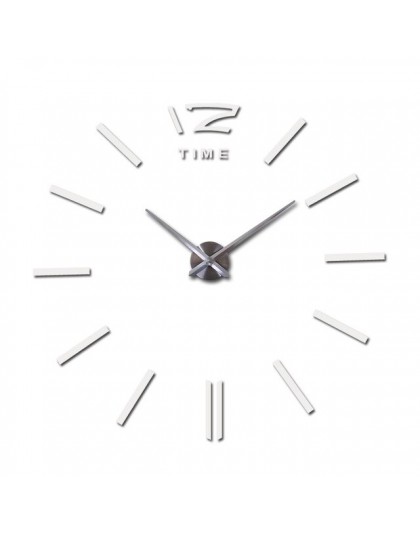 Diy zegar ścienny salon nowy akrylowy zegarek kwarcowy 3d zegary reloj de pared dekoracji domu gorący Metal naklejki ścienne