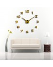 Gorąca sprzedaż 3D DIY zegar ścienny nowoczesny Design Saat Reloj De Pared Metal Art zegar salon akrylowe zegarek z lusterkiem H