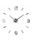 Diy akrylowe lustrzany zegar ścienny duży zegarek kwarcowy martwa natura nowoczesne zegary ścienne salon dekoracji wnętrz 3d nak