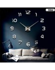 Gorąca sprzedaż 3D DIY zegar ścienny nowoczesny Design Saat Reloj De Pared Metal Art zegar salon akrylowe zegarek z lusterkiem H