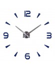 Diy akrylowe lustrzany zegar ścienny duży zegarek kwarcowy martwa natura nowoczesne zegary ścienne salon dekoracji wnętrz 3d nak