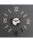 Rzym cyfrowy numer zegar ścienny diy 3d lustro cichy zegar akrylowe krótkie wyciszenie DIY zegar ścienny nowoczesny design hurto