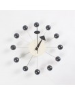 111New wystrój zegar ścienny zegarek cichy zegary ścienne igły kwarcowy popularne mody drewniana piłka zegar Decor salon i pokój
