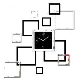2019 salon nowy zegar ścienny 3d diy zegary dekoracja do domu zegarek horloge murale kwarcowy akrylowe naklejki na lusterka darm