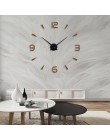 2019 Nowy Rok Prezent 3D Zegar Ścienny Nowoczesny Design Akryl Cyfrowy Naklejki DIY Duży Zegar Ścienny Dekoracji Salonu Darmo wy
